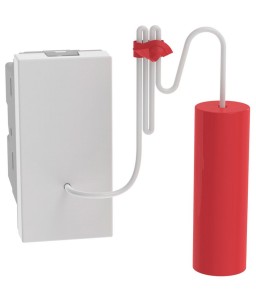 PULSANTE TIRANTE BIANCO 1P 10A